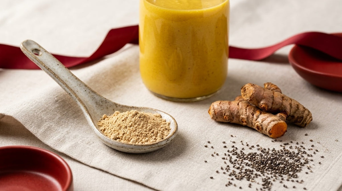Guide des Adaptogènes : Pourquoi Nous Ajoutons de la Maca & du Curcuma à Nos Recettes